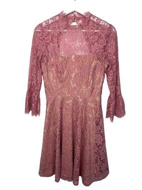 Eliza J Women’s Pink Lace Ruffle Cocktail Party Dress Size 2